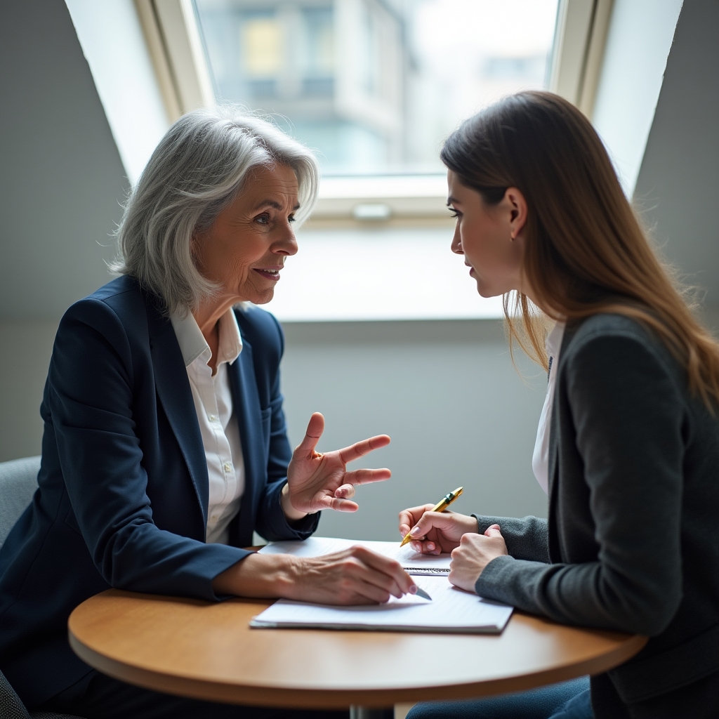 Formator în sesiune de coaching cu recepționiști